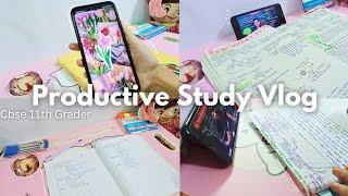 Productive Study Vlog  | Cbse 11th Grader | Vlogibuzz