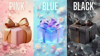 Choose your gift️||3 gift box challenge||2 good & 1 bad||Pink, Blue & Black #gift #chooseyourbox