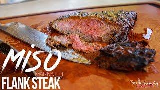 The Best Miso Marinated Flank Steak Recipe | SAM THE COOKING GUY