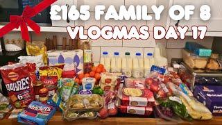 £165 FAMILY OF 8 GROCERY HAUL & MEAL PLAN | VLOGMAS DAY 17