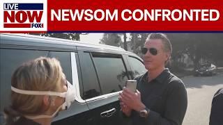 Gov. Newsom confronted by woman during California wildfires | LiveNOW from FOX