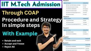 IIT MTech Admission through COAP || Detailed procedure and strategy || with examples