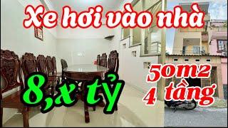 Bán nhà Bình Thạnh; hẻm xe hơi thông. 50m2 xây 4 tầng.