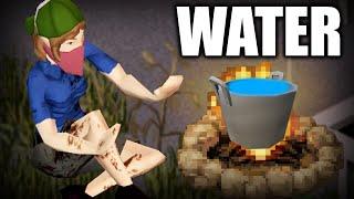 Starting Primitive Fires To PURIFY Dirty Water | Project Zomboid Waterworld #2