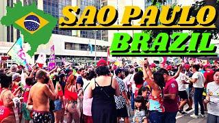 SAO PAULO BRAZIL IS GOING CRAZY! Walking The Streets Of Sao Paulo Brazil