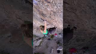 Sara-Jo on Heretic Wisdom, 5.12b!!