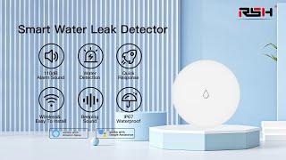 RSH Mini Water Leak Detectors, IP67 Waterproof, Tuya Zigbee Water Sensor for Home Security