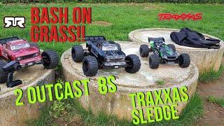 Arrma Outcast 8s Vs Arrma Outcast 8s EXB Vs Traxxas Sledge