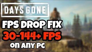 DAYS GONE Booster FPS PC \ Drop FPS easy setup