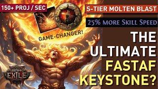 Game-Changing Keystone for【Molten Blast】?! SHOTGUNNING bosses with 150+ Proj / sec! #poe2