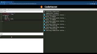 CodeHaven - Online IDE demonstration video