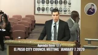 El Paso City Council Meeting - January 7, 2020