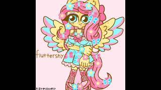 In my style fluttershy and pinkie pie (my little pony equestrian girl)