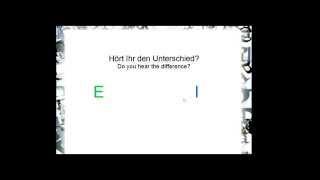 Deutsch - ähnlich klingende Buchstaben : E und I, نطق الألمانية