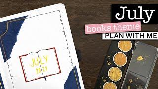 July Bullet Journal Setup  Books theme