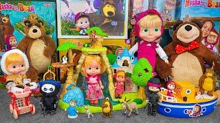 92 Minutes of Satisfying ASMR Unboxing | Adorable Masha and The Bear Secret Forest Falls Playset