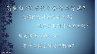 视频40：高蛋白饮食/低碳饮食会引起肾病吗？