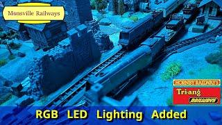 RGB LED Lighting added to the Monsville Tri-ang Series 3 Model Railway Layout - Part 45.