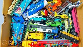 Box of Various Vehicle Toy Cars and Truck Collections with tomica and siku