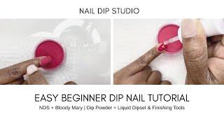 EASY BEGINNER DIP NAIL TUTORIAL | FEATURING NAIL DIP STUDIO