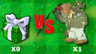 9 Plants Box Green Vs Disco King Gargantuar Dance, Who will win? PvZ Hybrid PK Challenge