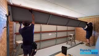 B&D panelift timber look garage door -  Garage Renovation project in Perth