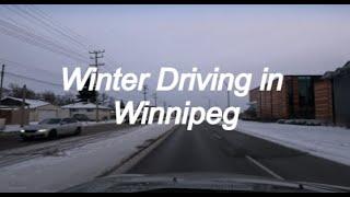 Winter Driving in Winnipeg Manitoba Canada 4K 24fps HD Video