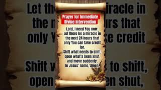 Prayer for Immediate Divine Intervention