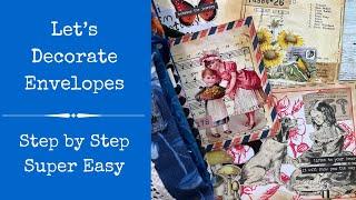 Let's Decorate Envelopes | Easy Collage | Decor for Junk Journals