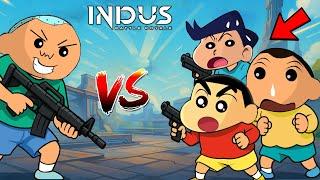 Masao Challenged Shinchan And His Friends In Indus Battle Royale  | Shinchan Playing indus Game 