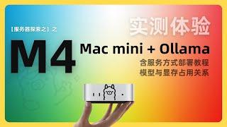 M4 Mac mini 服务器探索之路 Ollama模型与显存占用关系分析 实测体验汇报以及服务方式不到Macos后台运行教程