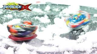 東京都心に積雪5cm！こんな時はスノーベイバトル！【ベイブレードバーストDB】SNOW BEYBLADE BURST DYNAMITE BATTLE