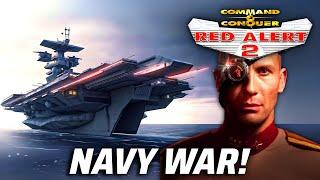 Red Alert 2 | Smart AI - Naval WAR In My New Map!