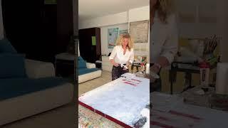 Flavia Birsan Art Studio Painting Process #abstractart