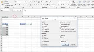 Paste Special  Divide