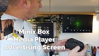 "Minix Box" Media Player, Advertising Screen Loop Media Player For The Coffee Van 