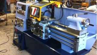 Mounting a refurbished 8" Storebro GS-210 lathe.