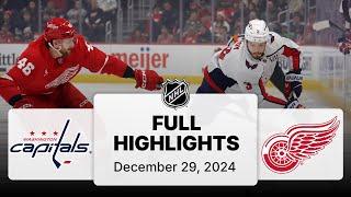 NHL Highlights | Capitals vs. Red Wings - December 29, 2024