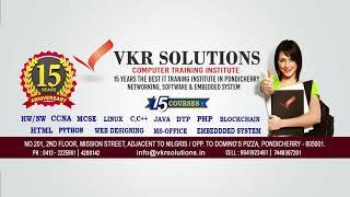 VKR SOLUTIONS | Best Training Institute | Software & Networking | Pondicherry