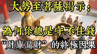 大勢至菩薩揭示“財庫漏財”的終極因果：為何你總是守不住錢？|佛教 |佛學知識|修心修行|禪悟人生 |南無阿彌陀佛|養生|談佛心安