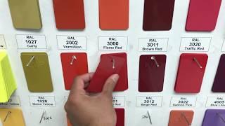 RAL Powder Coated Color Chip Plate Samples | Crosslink Paints