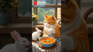 "Unlikely Best Friends: Cat  & Bunny  Adorable Friendship Moments!" #shorts #shortvideo #animals