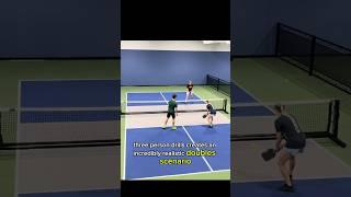 Looking to improve?? Try three-person drilling! #pickleball #coaching #tips