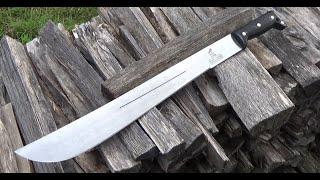 Listen To The Sound This Machete Makes Against The Bottles, Collins Legitimus 20 Inch Latin Machete