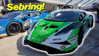 LOAD-IN at Sebring for the first RACE of Lamborghini Super Trofeo North America 2024