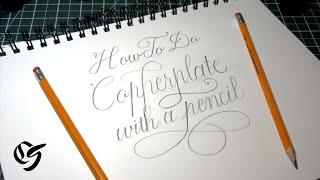 How to do Copperplate Calligraphy with a Pencil (Basic Strokes + Lowercase Alphabet)