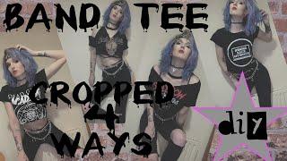 DIY Cropped Band Tee (4 ways)