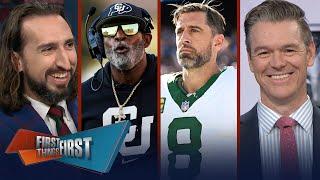 Rodgers' future with Jets in question, Is Deion to Cowboys a good idea? | FIRST THINGS FIRST