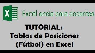 Tabla de Posiciones en Excel (Fútbol)