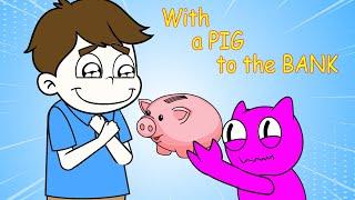 GARTEN OF BANBAN 3. Gregory, Lazcat With Piggy Bank - Game style animation